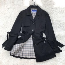 Usado, Trench coat Burberry Blue Label Nova Check algodão preto tamanho 38/EUA:S autêntico comprar usado  Enviando para Brazil