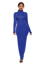Vestido Bodycon Feminino Casual Gola Alta Manga Longa Lápis Maxi Bodycon Vestido Longo comprar usado  Enviando para Brazil