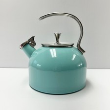 Chaleira Kate Spade Lenox turquesa 2,5 qt apito enquanto trabalha azul Tiffany, usado comprar usado  Enviando para Brazil