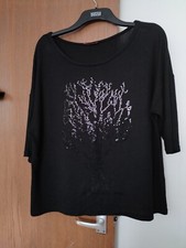 Black viscose top for sale  NOTTINGHAM