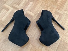 Schwarze kunstwildleder high gebraucht kaufen  Korntal-Münchingen