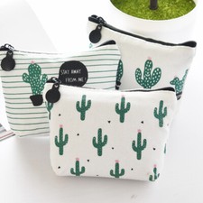 Bolsa carteira feminina feminina desenho animado cacto moeda porta-cartão troca bolsa com zíper  comprar usado  Enviando para Brazil