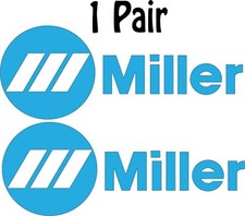 Par de decalques Miller soldador (2 decalques) azul cortado adesivo soldador 3,2" x 8,2" p56 comprar usado  Enviando para Brazil
