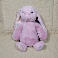 Aurora World Zoey Pink Bunny Rabbit Plush 11" Plaid Check Ears Blue Green Yellow comprar usado  Enviando para Brazil