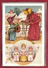 Rarissime Grand Chromo. Discussion De Magnifique Bébé Fille & Grande- Mère. comprar usado  Enviando para Brazil
