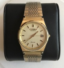 RARO 1980s Citizen SEVEN relógio masculino banhado a ouro P-2110-192397-KY. KEEPS TIME comprar usado  Enviando para Brazil