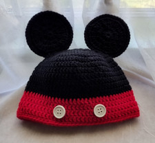 Novo Presente Feito à Mão Crochê Halloween Mickey Mouse Fantasias Chapéu 6-24M, usado comprar usado  Enviando para Brazil