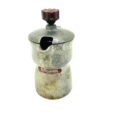 CAFETERA CAFFEXPRESS Moka Pot Original Italiana 7X3" Plateada De Colección Espresso segunda mano  Embacar hacia Mexico