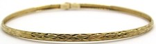 Pulseira de ouro amarelo 10K com corte de diamante texturizada 0,417 3 mm de largura, usado comprar usado  Enviando para Brazil