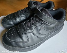 Tênis Nike Court Borough preto infantil grande alça ajustável cano baixo, tamanho 2,5Y comprar usado  Enviando para Brazil