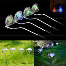 4 PÇS RGB LED movido a energia solar impermeável caminho luz jardim mudança de cor lâmpada comprar usado  Enviando para Brazil