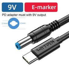 USB C PD to 9V 12V 15V 20V 5.5x2.5mm Power Supply Cable for Router Laptop LED comprar usado  Enviando para Brazil