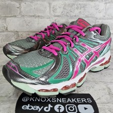 Usado, Tênis de corrida Asics Gel Nimbus 15 cinza rosa verde malha T3B5N feminino tamanho 11 comprar usado  Enviando para Brazil