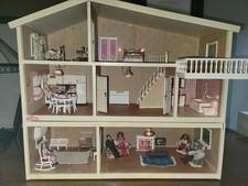 Casa de bonecas Lundby vintage da década de 1970 com móveis, eletrodomésticos, figuras e iluminação comprar usado  Enviando para Brazil