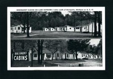 Marquette Michigan MI c1940 Birchmont Cabins on Lake Superior, 2 S of Town US 41 comprar usado Marquette Michigan MI c1940 Birchmont Cabins on Lake Superior, 2 S of Town US 41 comprar usado  Enviando para Brazil