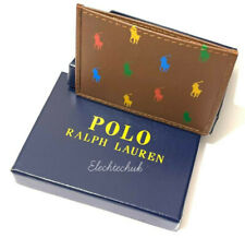 Porta-Cartões Polo Ralph Lauren Pônei Couro Multicolorido em Marrom_Melhor Presente de Todos os Tempos, usado comprar usado  Enviando para Brazil