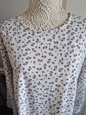 Cream blue floral for sale  ELLESMERE PORT