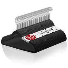 CAIXA ABERTA - 50 cabides infantis de veludo preto 14" de largura - Roupas infantis comprar usado  Enviando para Brazil