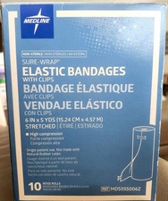 Usado, Bandagens elásticas Medline Sure-Wrap, 6" X 5 jardas, caixa 10 rolos selados, MDS055006Z  comprar usado  Enviando para Brazil