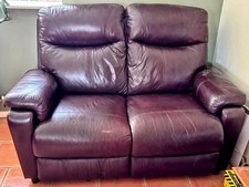 Brown leather seater for sale  CHORLEY