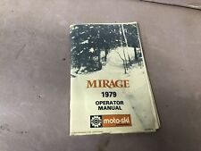 1979 Moto Ski MIRAGE Snowmobile MANUAL DO OPERADOR Manual do Revendedor comprar usado  Enviando para Brazil