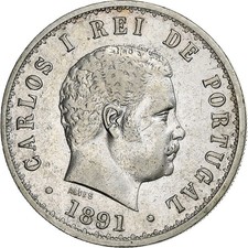 [#1120833] Portugal, Carlos I, 500 Reis, 1891, Prata, EF, KM:535 comprar usado  Enviando para Brazil