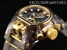 RARO relógio Invicta masculino 52mm parafuso ZEUS MAGNUM cronógrafo de quartzo cinza ouro comprar usado  Enviando para Brazil