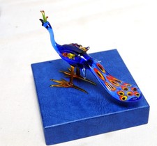 Glass peacock figurine for sale  PONTEFRACT
