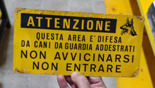 Antica targa lamierino usato  Forio