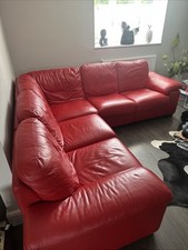 Red leather corner for sale  TARPORLEY