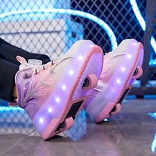 Usado, Sapatos de skate menino menina criança esporte 2 rodas tênis infantil calçado leve comprar usado  Enviando para Brazil