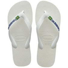 Usado, Sandália Havaianas Brasil Logo Branca Masculina UE tamanhos 39/40-45/46 NOVA!!! comprar usado  Enviando para Brazil