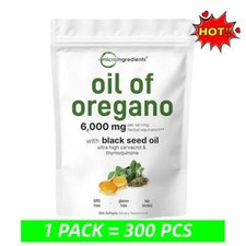 Micro Ingredientes Óleo de Orégano 300 Cápsulas Gelatinosas Óleo de Orégano com Óleo de Semente Preta ~ comprar usado  Enviando para Brazil
