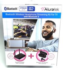 Reprodutor de mídia Aluratek ABCTWSKIT streaming de áudio Bluetooth para TV com fones de ouvido, usado comprar usado  Enviando para Brazil