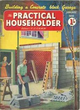 Practical Householder Magazine Build a Concrete Block Garage, Vintage, Jan 1956 comprar usado  Enviando para Brazil