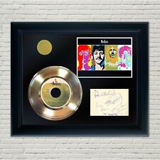 Tela de assinatura reprodução disco ouro 45 Beatles emoldurada  comprar usado  Enviando para Brazil