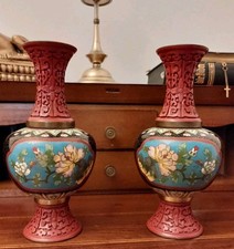Paar cloisonne zinoberlack gebraucht kaufen  Bernau
