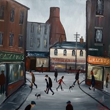 Pintura a óleo industrial original Scott Walker Northern Potteries - Stoke comprar usado  Enviando para Brazil