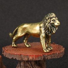 Estatueta de leão de bronze decoração de mesa para casa escritório comprar usado  Enviando para Brazil