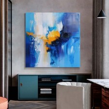Pinturas abstratas de luxo puro estilo nórdico estilo nórdico azul comprar usado  Enviando para Brazil