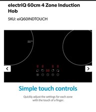 Electriq 60cm touch for sale  NOTTINGHAM