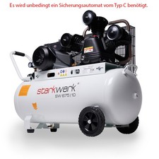 Sprężarka sprężonego powietrza Starkwerk SW 675/10 - 100L Kocioł 230 V 3 cylindry, używany na sprzedaż  Wysyłka do Poland