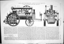 Antigo 1869 8-H.P. Motor de locomotiva agrícola autopropulsor vitoriano, usado comprar usado  Enviando para Brazil