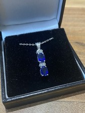 blue sapphire necklace for sale  CANVEY ISLAND