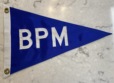 Bay Point Marina Yacht Club Burgee bandeira náutica BPM cabeça de mármore OH barco comprar usado  Enviando para Brazil