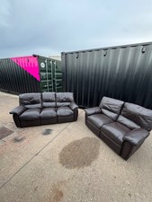 Scs brown leather for sale  OLDBURY
