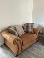 Brown suede seater for sale  UK