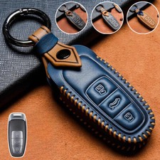 Capa Smart Key de carro couro genuíno para Audi A3 A6 A7 S8 Q7 S3 S6 Q8 E-Tron comprar usado  Enviando para Brazil