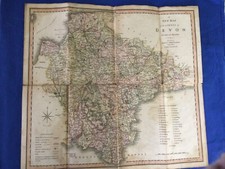 Antique map devon for sale  STURMINSTER NEWTON