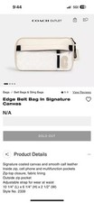 Coach edge belt for sale  El Monte